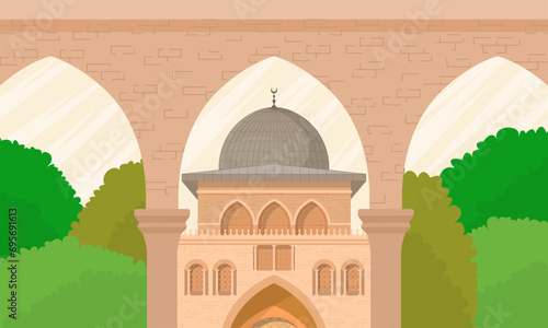 illustration of the Al Aqsa mosque in the Baitul Maqdis area