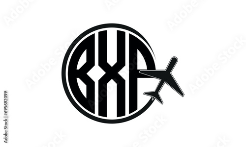 BXP three initial letter circle tour & travel agency logo design vector template. hajj umrah agency, abstract, wordmark, business, monogram, minimalist, brand, company, flat, tourism agency, tourist