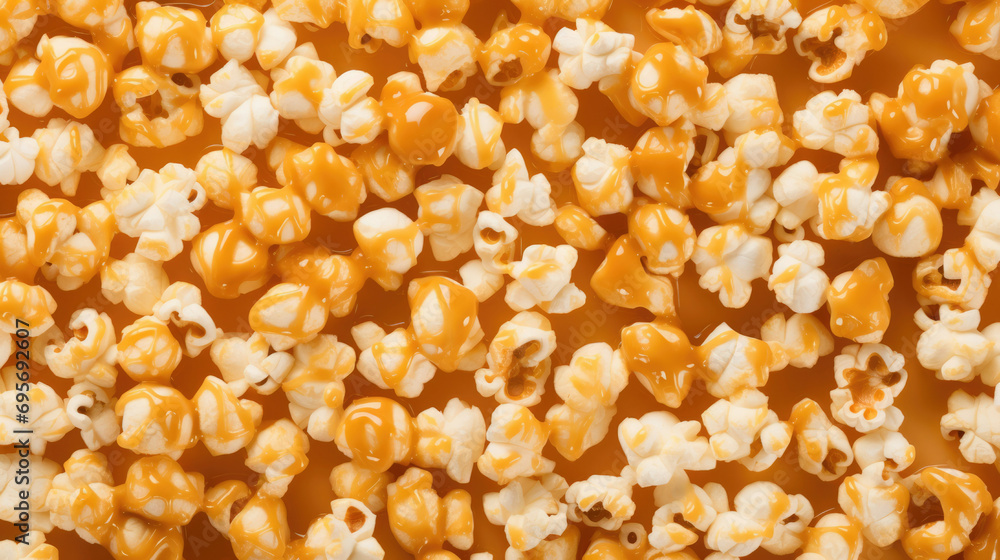 Popcorn tasty corn snack food yellow background Popcorn tasty corn snack food yellow background