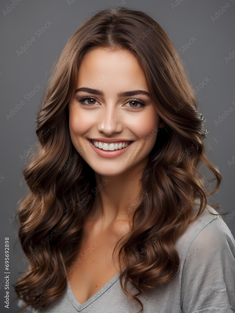 beauty portrait of a girl looking at the camera beauty portrait of a girl looking at the camera