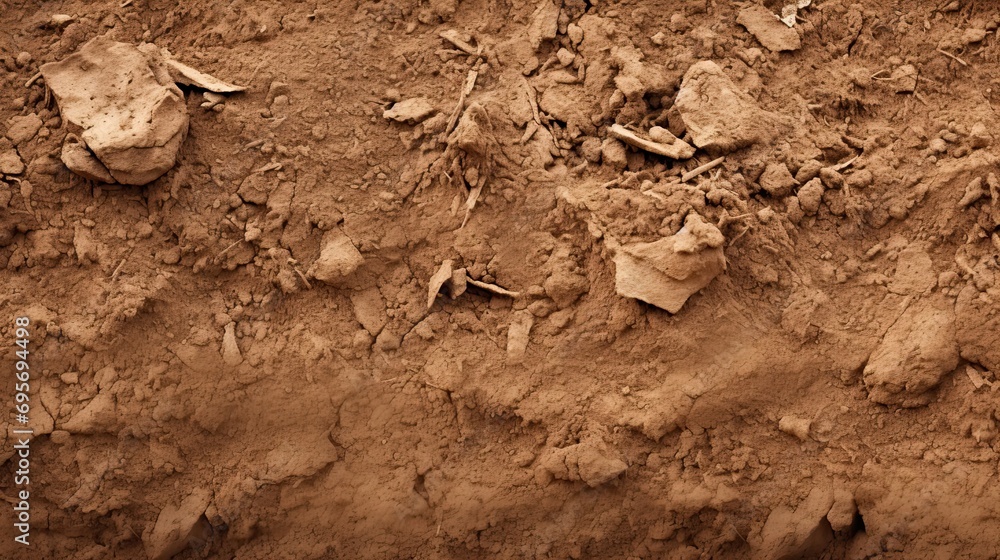 Natural Background.Light Soil Close Up Natural Background.Light Soil Close Up