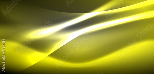 Neon-lit waves surge across background, mesmerizing dance of luminescence and motion. Dynamic backdrop captures essence of energy and modern aesthetics