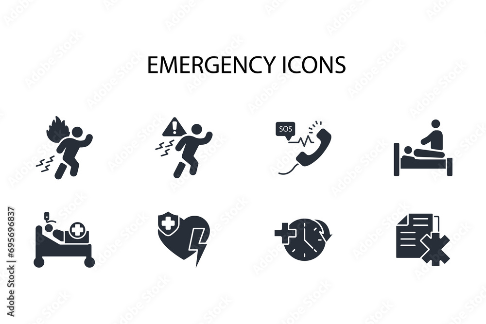 Emergency icon set.vector.Editable stroke.linear style sign for use web design,logo.Symbol illustration. Emergency icon set.vector.Editable stroke.linear style sign for use web design,logo.Symbol illustration.