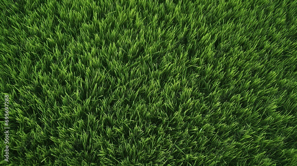 Top view of the green grass of a soccer field Top view of the green grass of a soccer field