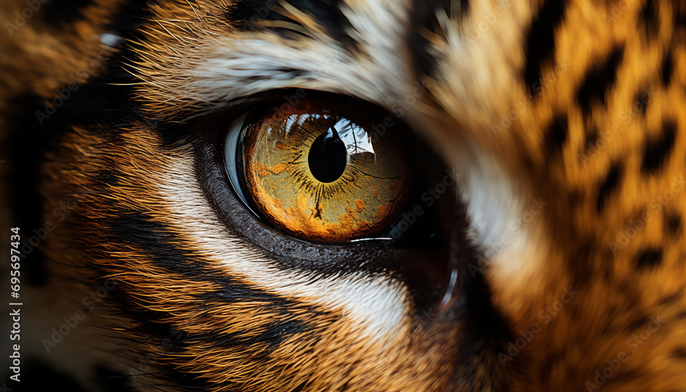close up of a tiger eyes
