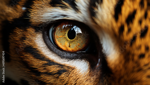 close up of a tiger eyes photo