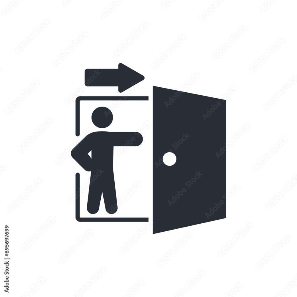 exit icon. vector.Editable stroke.linear style sign for use web design,logo.Symbol illustration. exit icon. vector.Editable stroke.linear style sign for use web design,logo.Symbol illustration.