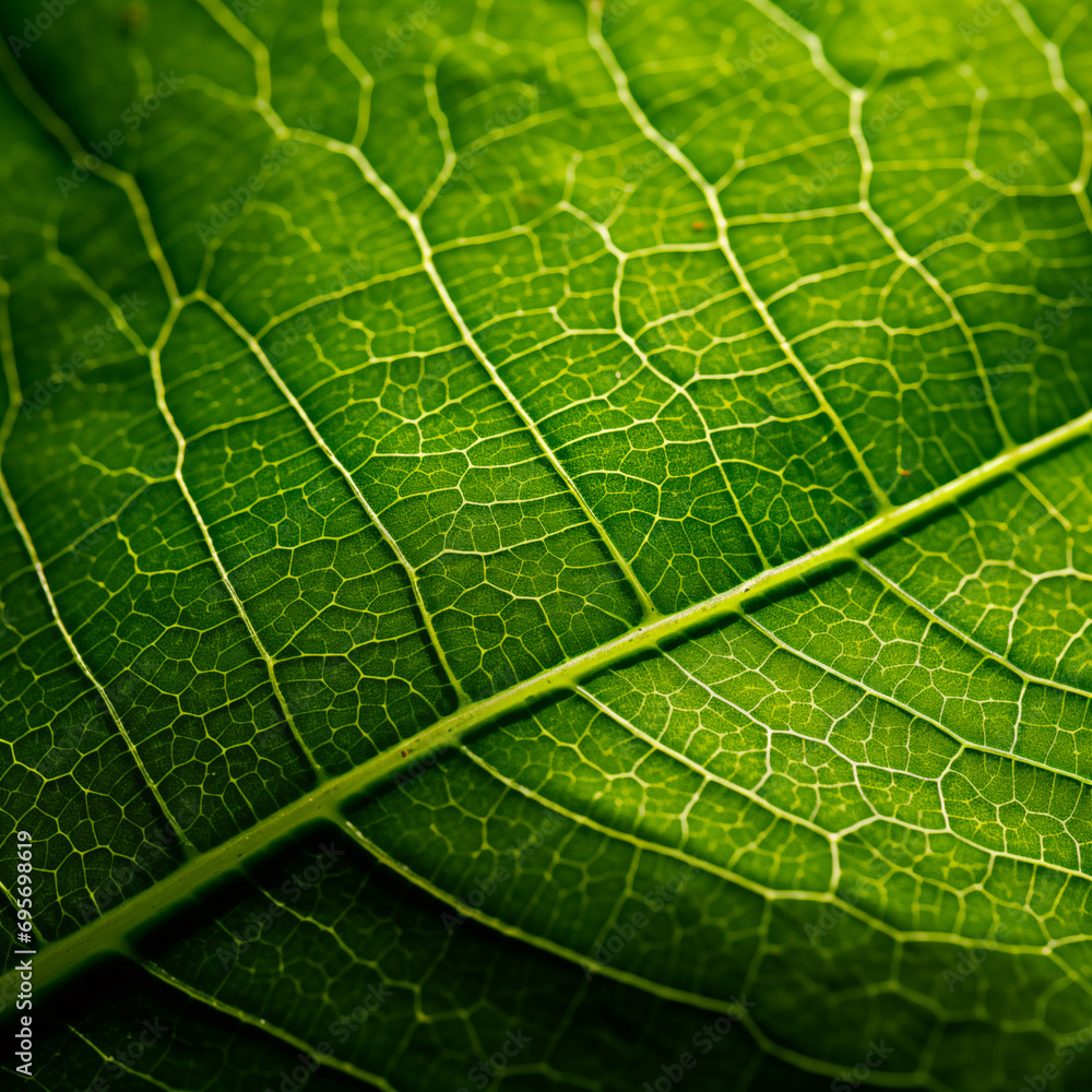 Macro view of a green leaf Macro view of a green leaf