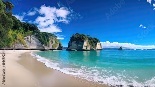 Cathedral Cove beach in summer photo