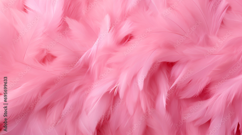 pink feathers delicate backgrounds, top view