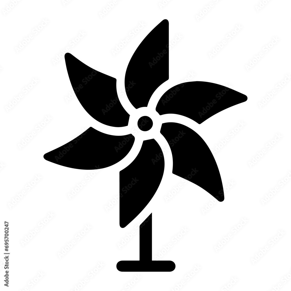 Minimal Pinwheel icon vector silhouette, white background, fill with black Minimal Pinwheel icon vector silhouette, white background, fill with black