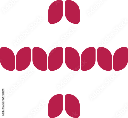 knitted alphabet symbol sign divied