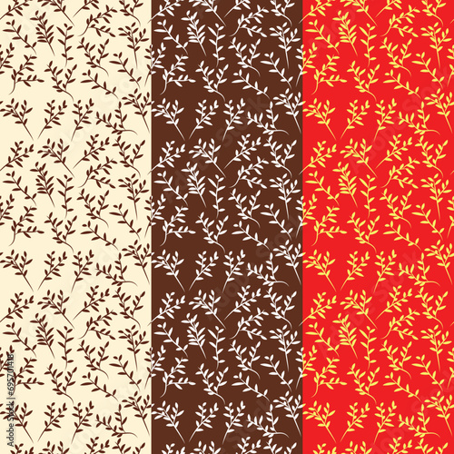 Graphic Drawing Floral Pattern Background