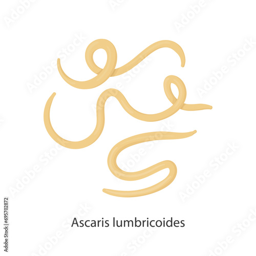Parasites, worms, helminths in humans, cats, dogs. Hand drawing.