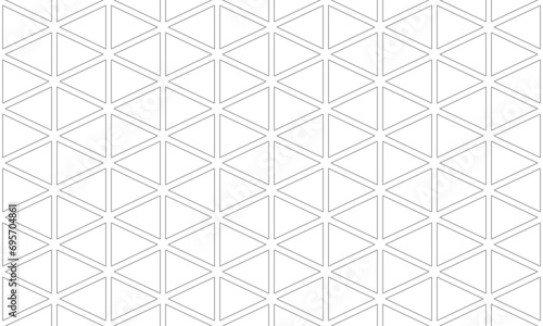 Grey outline triangle seamless pattern. Vector Repeating Texture.