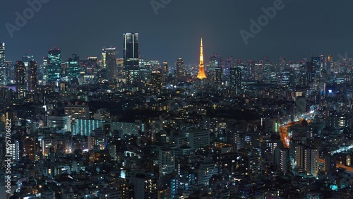 東京　夜景　タイムラプス	
 photo