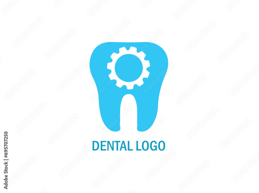 Logo design with abstract dental logo. Logo design with abstract dental logo.