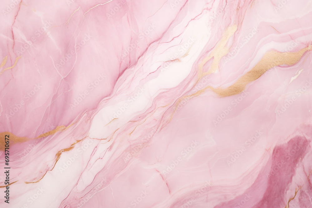 a pink and gold marble background with a gold line