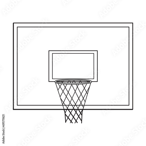 basketball ring line vector illustration