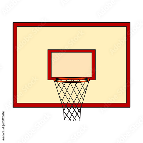basketball ring vector illustration,isolated on white background,top view