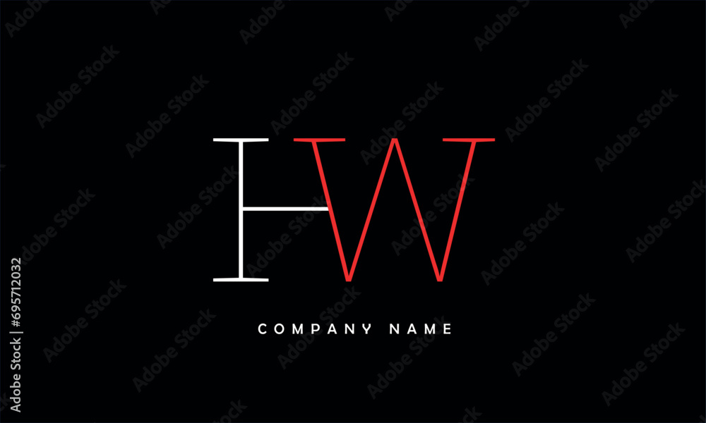 HW, WH, H, W Abstract Letters Logo Monogram HW, WH, H, W Abstract Letters Logo Monogram