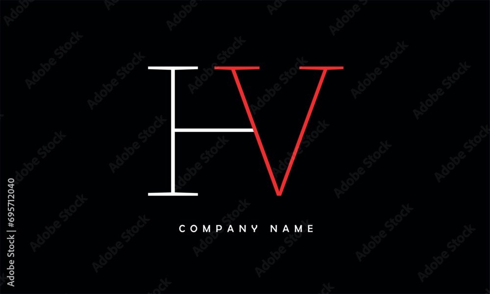 HV, VH, H, V Abstract Letters Logo Monogram HV, VH, H, V Abstract Letters Logo Monogram