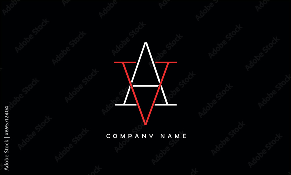 AV, VA A, V Abstract Letters Logo Monogram AV, VA A, V Abstract Letters Logo Monogram