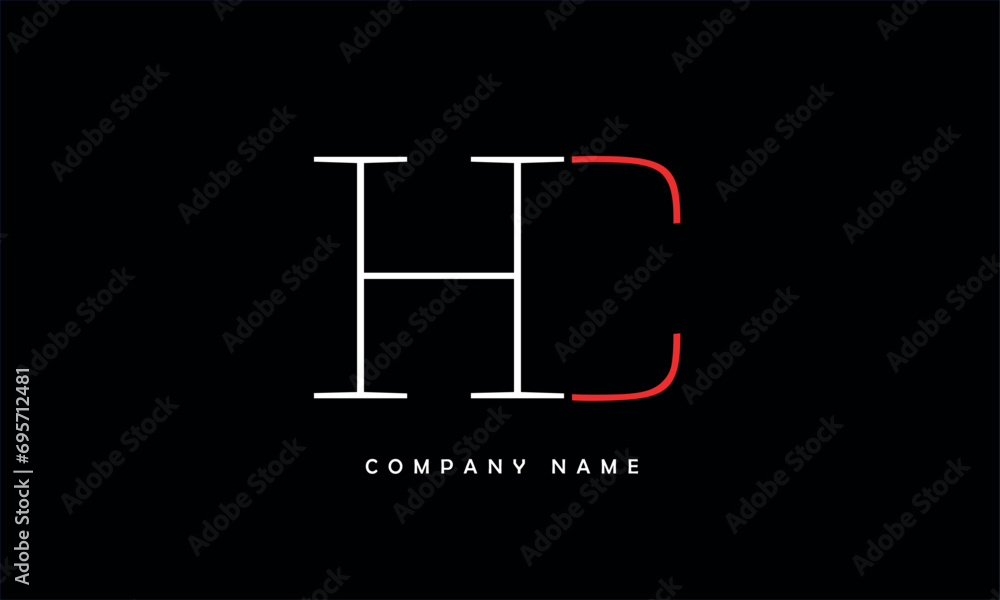 HC, CH, H, C Abstract Letters Logo Monogram