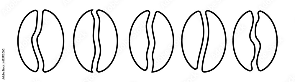 various coffee beans with black color various coffee beans with black color