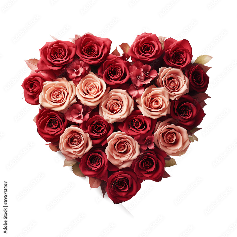 Bouquet of roses for Valentine's Day, transparent image Heart-shaped PNG Bouquet of roses for Valentine's Day, transparent image Heart-shaped PNG