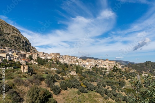 view of the picturesque mountain village of Stilo in Calabria