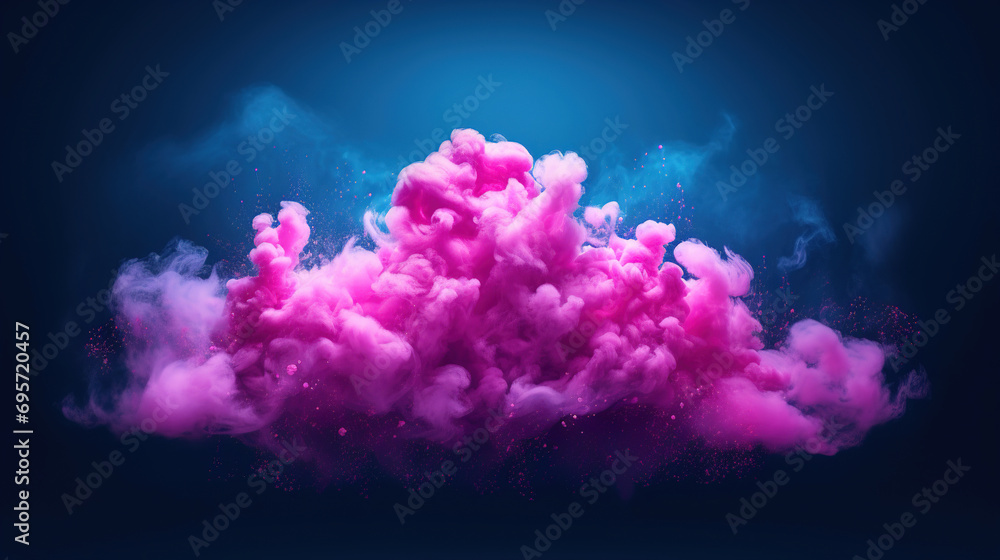 pink cloud on dark background. Generative Ai pink cloud on dark background. Generative Ai