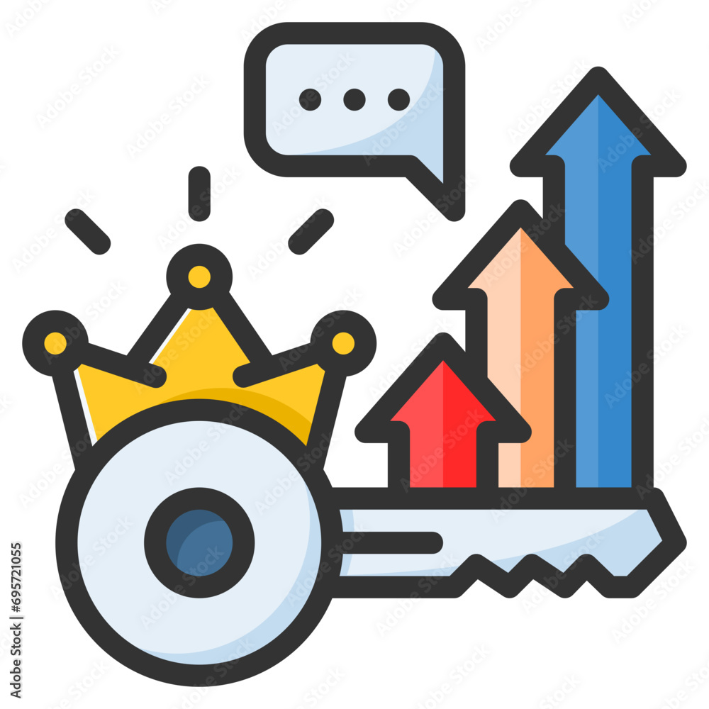 keyword ranking icon isolated useful for digital marketing, promotion, advertisement, technology, seo, web, website, internet, optimization, online, computer, network and other
