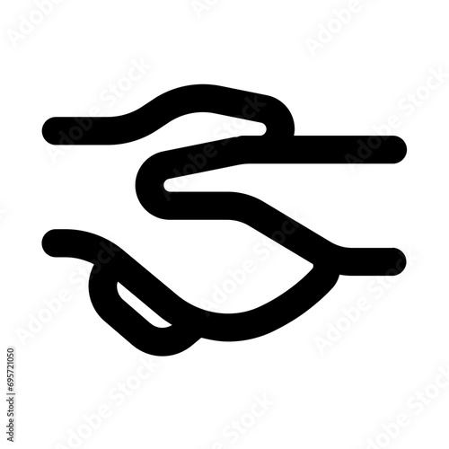 Handshake Line UI Icon