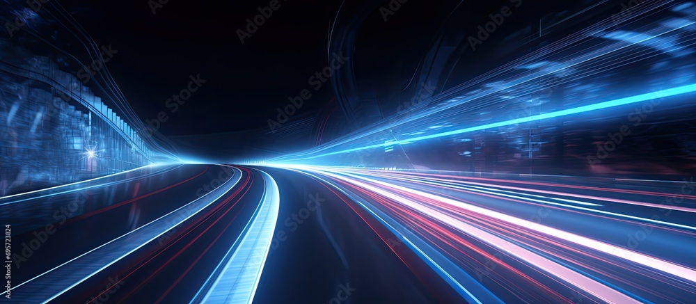 Obraz premium Track Lighting Effects Acceleration Technology