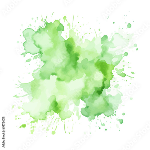 soft green watercolor splash stain background