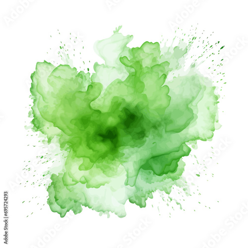 soft green watercolor splash stain background