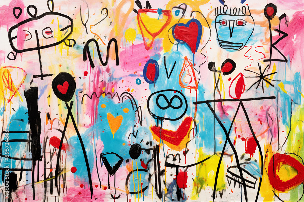 Obraz premium abstract child drawing
