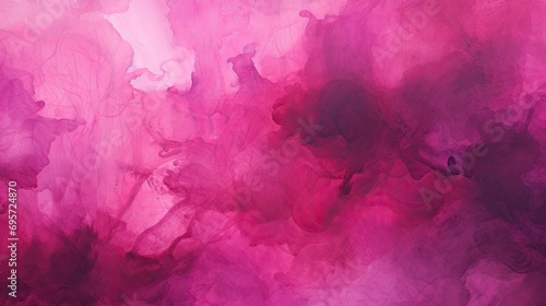 Background with purple streaks. A flowing watercolor stain of good quality and fuchsia, purple dark spots. Flowing streaked paint.  photo
