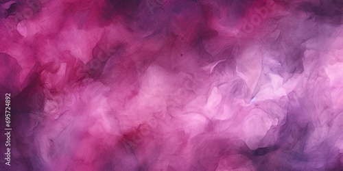 Background with purple streaks. A flowing watercolor stain of good quality and fuchsia, purple dark spots. Flowing streaked paint. 