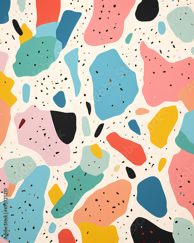 Colorful seemless terrazzo pattern