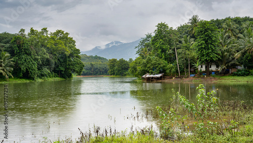 Mangalam Dam, Palakkad, Kerala on a rainy day photo