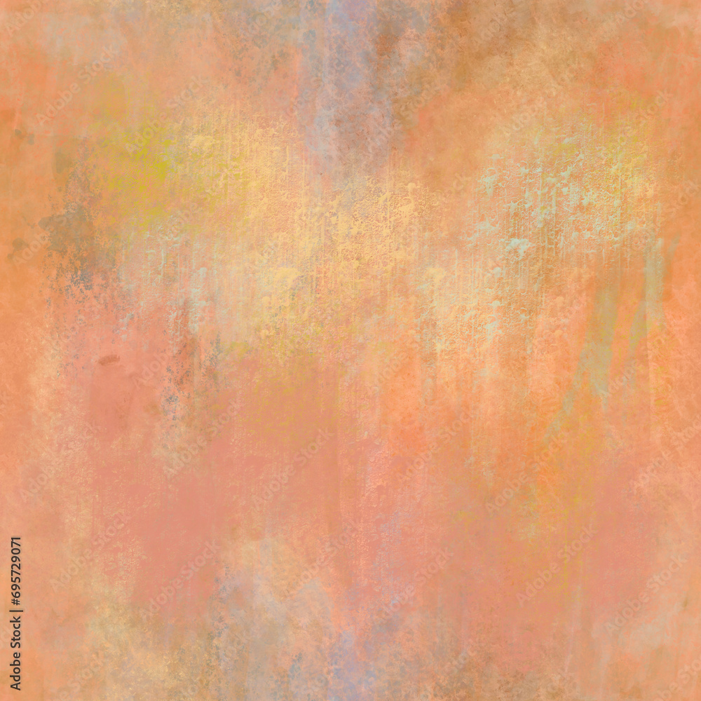 Pastel delicate peach, apricot, salmon, orange, pink, yellow colors of nature Abstract blurred painted artistic seamless background