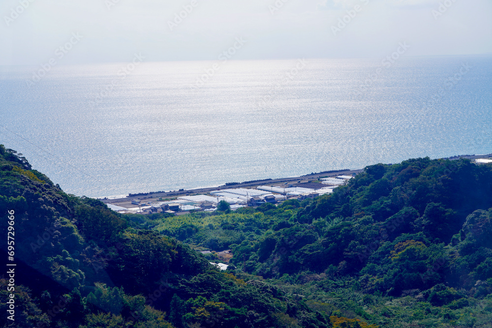 久能山から見下ろす駿河湾と大空 久能山から見下ろす駿河湾と大空