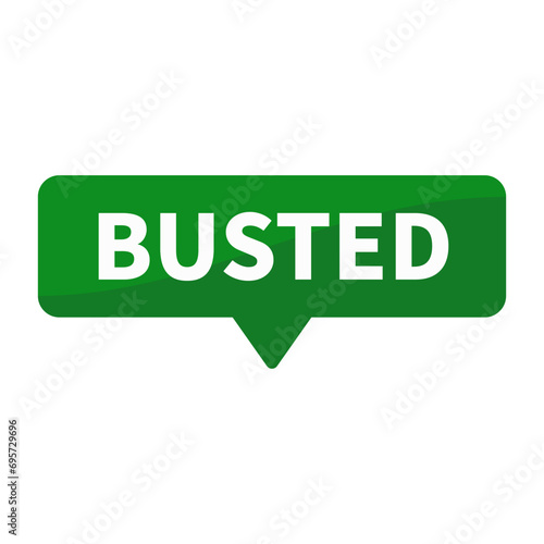 Busted In Green Rectangle Shape For Announcement Information Business Marketing Social Media
