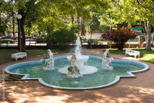 Porto Alegre, Rio Grande do Sul, Brazil -November 25, 2023: a fountain in DMAE - Municipal Department of Water and Sewage