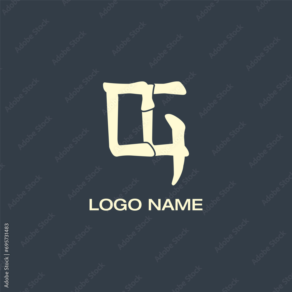 Obraz premium CG letter abstract monogram initial letter logo design