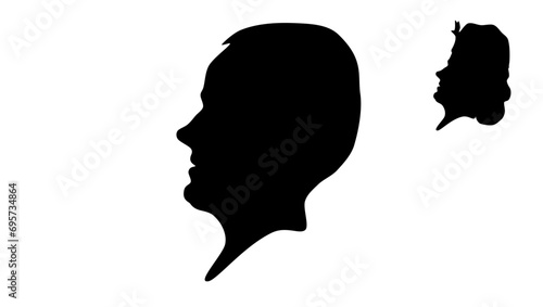 Thaddeus Kosciuszko, black isolated silhouette