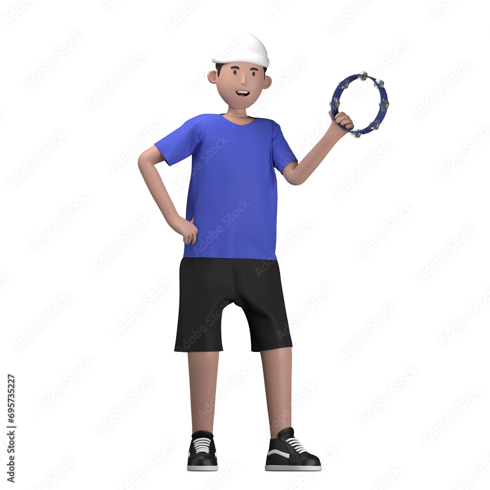 Male With Tambourine percussion shaker rhythm dance Male With Tambourine percussion shaker rhythm dance