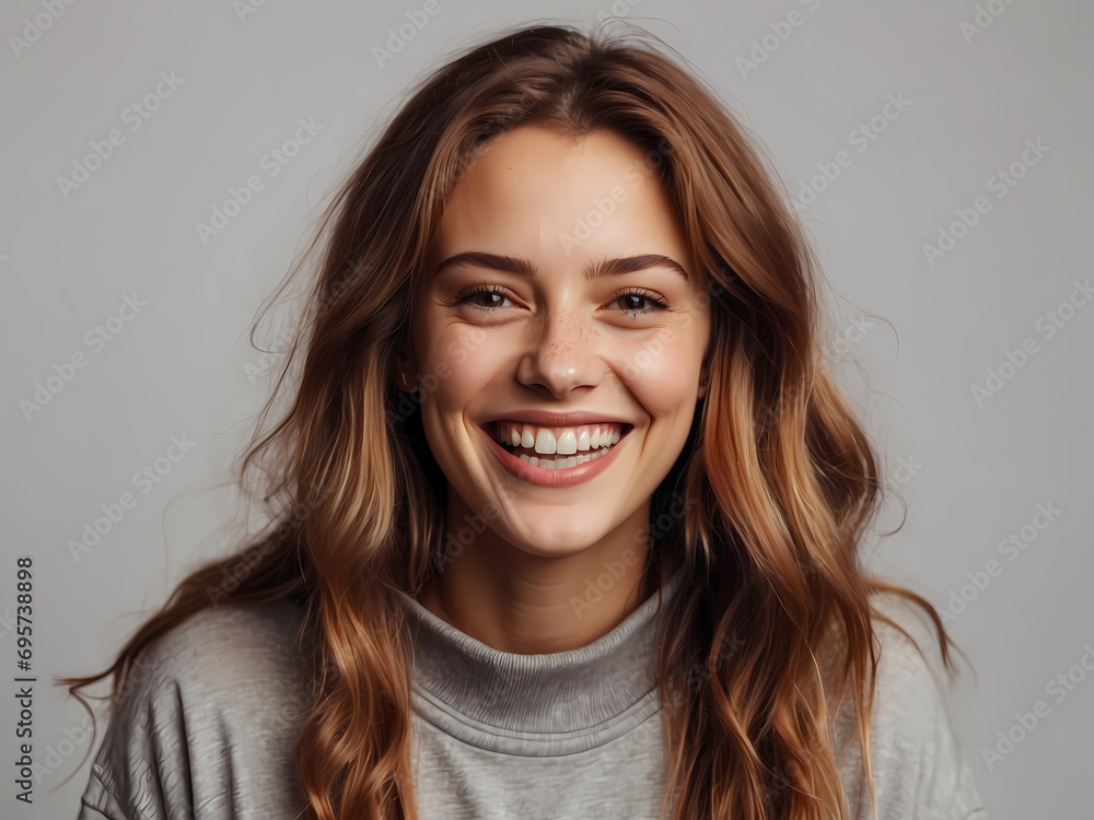 happy young woman laughing happy young woman laughing